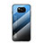 Silikon Schutzhülle Rahmen Tasche Hülle Spiegel Farbverlauf Regenbogen LS1 für Xiaomi Poco X3 Pro Blau