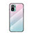 Silikon Schutzhülle Rahmen Tasche Hülle Spiegel Farbverlauf Regenbogen LS1 für Xiaomi Redmi Note 10 4G Cyan