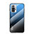 Silikon Schutzhülle Rahmen Tasche Hülle Spiegel Farbverlauf Regenbogen LS1 für Xiaomi Redmi Note 10 Pro 4G Blau