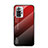 Silikon Schutzhülle Rahmen Tasche Hülle Spiegel Farbverlauf Regenbogen LS1 für Xiaomi Redmi Note 10 Pro Max Rot