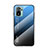 Silikon Schutzhülle Rahmen Tasche Hülle Spiegel Farbverlauf Regenbogen LS1 für Xiaomi Redmi Note 10S 4G Blau