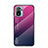Silikon Schutzhülle Rahmen Tasche Hülle Spiegel Farbverlauf Regenbogen LS1 für Xiaomi Redmi Note 10S 4G Pink