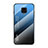 Silikon Schutzhülle Rahmen Tasche Hülle Spiegel Farbverlauf Regenbogen LS1 für Xiaomi Redmi Note 9S Blau