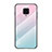 Silikon Schutzhülle Rahmen Tasche Hülle Spiegel Farbverlauf Regenbogen LS1 für Xiaomi Redmi Note 9S Cyan
