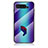 Silikon Schutzhülle Rahmen Tasche Hülle Spiegel Farbverlauf Regenbogen LS2 für Asus ROG Phone 5s Blau