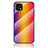 Silikon Schutzhülle Rahmen Tasche Hülle Spiegel Farbverlauf Regenbogen LS2 für Oppo A16K Orange