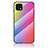 Silikon Schutzhülle Rahmen Tasche Hülle Spiegel Farbverlauf Regenbogen LS2 für Oppo A16K Rosa