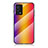 Silikon Schutzhülle Rahmen Tasche Hülle Spiegel Farbverlauf Regenbogen LS2 für Oppo A55 4G Orange