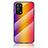 Silikon Schutzhülle Rahmen Tasche Hülle Spiegel Farbverlauf Regenbogen LS2 für Oppo F19s Orange