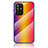 Silikon Schutzhülle Rahmen Tasche Hülle Spiegel Farbverlauf Regenbogen LS2 für Oppo Reno5 Z 5G Orange