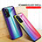 Silikon Schutzhülle Rahmen Tasche Hülle Spiegel Farbverlauf Regenbogen LS2 für Oppo Reno6 5G