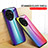Silikon Schutzhülle Rahmen Tasche Hülle Spiegel Farbverlauf Regenbogen LS2 für Realme V50 5G