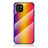 Silikon Schutzhülle Rahmen Tasche Hülle Spiegel Farbverlauf Regenbogen LS2 für Samsung Galaxy A03 Orange
