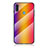 Silikon Schutzhülle Rahmen Tasche Hülle Spiegel Farbverlauf Regenbogen LS2 für Samsung Galaxy A11 Orange