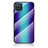 Silikon Schutzhülle Rahmen Tasche Hülle Spiegel Farbverlauf Regenbogen LS2 für Samsung Galaxy A12 5G Blau