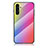 Silikon Schutzhülle Rahmen Tasche Hülle Spiegel Farbverlauf Regenbogen LS2 für Samsung Galaxy A13 5G Rosa