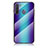 Silikon Schutzhülle Rahmen Tasche Hülle Spiegel Farbverlauf Regenbogen LS2 für Samsung Galaxy A21 European Blau