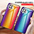 Silikon Schutzhülle Rahmen Tasche Hülle Spiegel Farbverlauf Regenbogen LS2 für Samsung Galaxy A22 4G