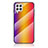 Silikon Schutzhülle Rahmen Tasche Hülle Spiegel Farbverlauf Regenbogen LS2 für Samsung Galaxy A22 4G Orange