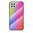 Silikon Schutzhülle Rahmen Tasche Hülle Spiegel Farbverlauf Regenbogen LS2 für Samsung Galaxy A22 4G Rosa