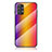 Silikon Schutzhülle Rahmen Tasche Hülle Spiegel Farbverlauf Regenbogen LS2 für Samsung Galaxy A23 5G Orange
