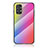Silikon Schutzhülle Rahmen Tasche Hülle Spiegel Farbverlauf Regenbogen LS2 für Samsung Galaxy A23 5G Rosa