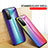 Silikon Schutzhülle Rahmen Tasche Hülle Spiegel Farbverlauf Regenbogen LS2 für Samsung Galaxy A72 4G