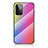 Silikon Schutzhülle Rahmen Tasche Hülle Spiegel Farbverlauf Regenbogen LS2 für Samsung Galaxy A72 4G Rosa