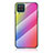 Silikon Schutzhülle Rahmen Tasche Hülle Spiegel Farbverlauf Regenbogen LS2 für Samsung Galaxy F12 Rosa