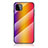 Silikon Schutzhülle Rahmen Tasche Hülle Spiegel Farbverlauf Regenbogen LS2 für Samsung Galaxy F42 5G Orange