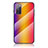 Silikon Schutzhülle Rahmen Tasche Hülle Spiegel Farbverlauf Regenbogen LS2 für Samsung Galaxy S20 FE 4G Orange