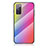Silikon Schutzhülle Rahmen Tasche Hülle Spiegel Farbverlauf Regenbogen LS2 für Samsung Galaxy S20 FE 4G Rosa
