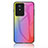 Silikon Schutzhülle Rahmen Tasche Hülle Spiegel Farbverlauf Regenbogen LS2 für Vivo Y02 Rosa