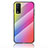 Silikon Schutzhülle Rahmen Tasche Hülle Spiegel Farbverlauf Regenbogen LS2 für Vivo Y20 Rosa
