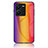 Silikon Schutzhülle Rahmen Tasche Hülle Spiegel Farbverlauf Regenbogen LS2 für Vivo Y35 4G Orange