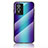 Silikon Schutzhülle Rahmen Tasche Hülle Spiegel Farbverlauf Regenbogen LS2 für Vivo Y76s 5G Blau