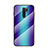 Silikon Schutzhülle Rahmen Tasche Hülle Spiegel Farbverlauf Regenbogen LS2 für Xiaomi Redmi 9 Prime India Blau