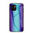 Silikon Schutzhülle Rahmen Tasche Hülle Spiegel Farbverlauf Regenbogen LS2 für Xiaomi Redmi A2 Blau