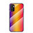 Silikon Schutzhülle Rahmen Tasche Hülle Spiegel Farbverlauf Regenbogen LS2 für Xiaomi Redmi Note 10 5G Orange