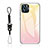 Silikon Schutzhülle Rahmen Tasche Hülle Spiegel Farbverlauf Regenbogen M01 für Apple iPhone 14 Pro Max Gelb