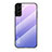 Silikon Schutzhülle Rahmen Tasche Hülle Spiegel Farbverlauf Regenbogen M02 für Samsung Galaxy S21 FE 5G Helles Lila