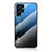 Silikon Schutzhülle Rahmen Tasche Hülle Spiegel Farbverlauf Regenbogen M02 für Samsung Galaxy S23 Ultra 5G Blau