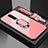 Silikon Schutzhülle Rahmen Tasche Hülle Spiegel mit Magnetisch Fingerring Ständer für Xiaomi Redmi K30i 5G Rosa