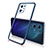 Silikon Schutzhülle Ultra Dünn Flexible Tasche Durchsichtig Transparent H01 für Oppo Find X5 Pro 5G Blau