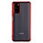 Silikon Schutzhülle Ultra Dünn Flexible Tasche Durchsichtig Transparent S01 für Huawei Honor V30 5G Rot