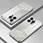 Silikon Schutzhülle Ultra Dünn Flexible Tasche Durchsichtig Transparent SY2 für Apple iPhone 14 Pro Max Silber