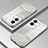 Silikon Schutzhülle Ultra Dünn Flexible Tasche Durchsichtig Transparent SY2 für Oppo Reno9 5G Silber