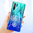 Silikon Schutzhülle Ultra Dünn Tasche Durchsichtig Transparent Blumen T01 für Huawei P30 Pro New Edition Weiß