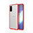 Silikon Schutzhülle Ultra Dünn Tasche Durchsichtig Transparent H02 für Samsung Galaxy S20 Rot