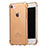 Silikon Schutzhülle Ultra Dünn Tasche Durchsichtig Transparent T07 für Apple iPhone 7 Gold